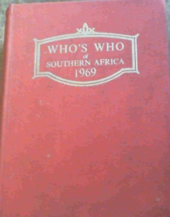Who's who of southern africa 1969