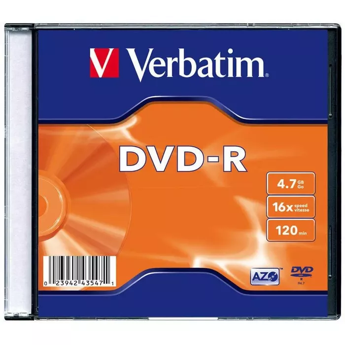 Verbatim DVD-R 4.7GB 16x Speed, 120 min