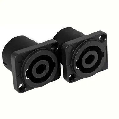 Hybrid 2 Pack Speakon Chassis Mount Connector