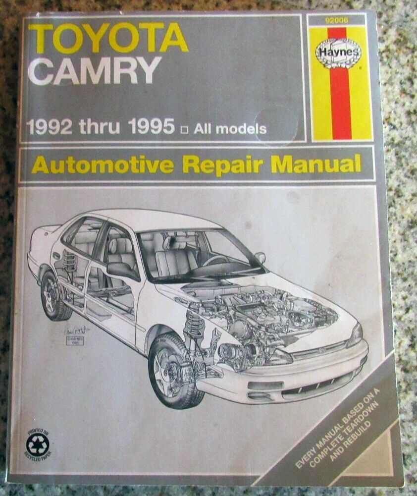 Toyota Camry 1992 to 1995 Haynes Workshop Service Repair Manual 92006