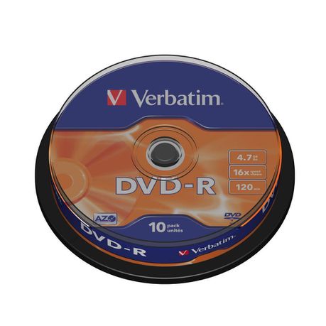 Verbatim 4.7GB DVD-R (16x) - 10 Pack